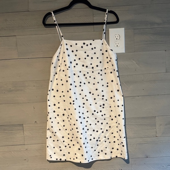 Zara Cream and Black Polka Dot Mini Dress - Picture 3 of 7